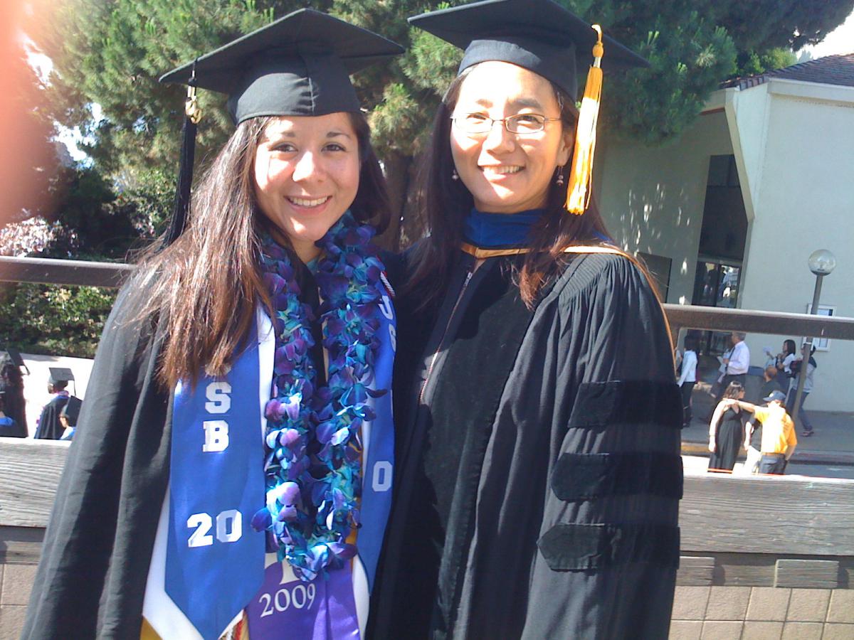 Jennifer Zapata with Professor Grace Chang